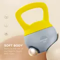 SPORTNOW 6KG Soft Kettlebell, Kettlebell with Non-Slip Handle for Home Gym, Weight Lifting, Strength Training, Yellow/Grey - 4