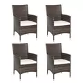 Outsunny 4 PC Rattan Chair Set, Patio Sofa Chairs Set, Cushioned Outdoor Rattan Furniture - 1