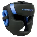 SPORTNOW Boxing Headguard w/ Adjustable Strap for Sparring, Kickboxing, MMA, Blue/Black - 1