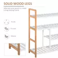 HOMCOM 4 Tier Shoe Racks Storage Stand Shelf Organizer Wood Frame 78 x 68 x 26 cm Hallway Furniture - 6
