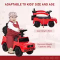 HOMCOM 3 in 1 Kids Children Ride on Push Car Toddler Sliding Car G350 Licensed Walker Foot to Floor Slider Push-Along with Horn Steering Wheel NO POWER Manual, Red - 5