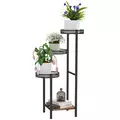 Outsunny Four-Tier Steel Plant Stand - Black - 1