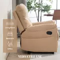HOMCOM 140° Manual Reclining Armchair, with Footrest - Light Brown - 7