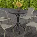 Outsunny Φ66cm Galvanised Steel Garden Table - Grey - 8