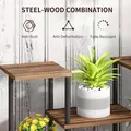 Outsunny Four-Tier Wooden Shelf Plant Stand - 5