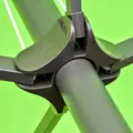 Outsunny 4.6M Sun Umbrella Canopy Double-sided Crank Sun Shade w/ Cross Base Green - 7