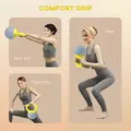 SPORTNOW 4KG Soft Kettlebell, Kettle Bell with Non-Slip Handle for Home Gym, Weight Lifting, Strength Training, Yellow/Grey - 5