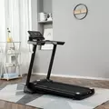 HOMCOM Motorised Folding Treadmill with 500W & LED Screen for Home, Black - 2
