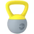 SPORTNOW 4KG Soft Kettlebell, Kettle Bell with Non-Slip Handle for Home Gym, Weight Lifting, Strength Training, Yellow/Grey - 1