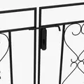 Outsunny Decorative Garden Arch, with Gate - Black - 7