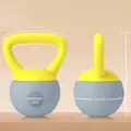 SPORTNOW 4KG Soft Kettlebell, Kettle Bell with Non-Slip Handle for Home Gym, Weight Lifting, Strength Training, Yellow/Grey - 3
