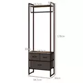 HOMCOM Compact Clothes Rail, with Drawers and Shelf - 3
