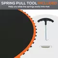 SPORTNOW Replacement Trampoline Mat with Spring Pull Tool, 72 V-Hooks, for 12ft Trampoline using 14cm Springs, Orange - 6