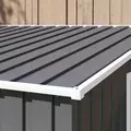 Outsunny 7 x 5ft Galvanised Metal Shed, with Sliding Door - Dark Grey - 9