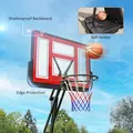 SPORTNOW 245-305cm Adjustable Basketball Hoop and Stand, with Wheels, Red - 9