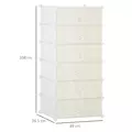 HOMCOM Six Cube Modular Storage Storage Unit - White - 3