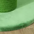 PawHut 63cm Cat Scratching Post for Indoor Cats, with Sisal Rope Cover, Large Base, Green - 9