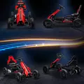 HOMCOM 12V Electric Go-Kart for Kids, Ride-On Racing Go-Kart, with Forward and Reversing Functions, for Ages 3-8 Years - Red - 8