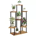 Outsunny Seven Wooden Shelf Plant Stand - 1