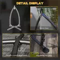 Outsunny Hammock Chair Stand, Hanging Heavy Duty Metal Frame Hammock Stand with Chain, for Hanging Hammock Air Porch Swing Chair, Egg Cahir, Indoor & Outdoor Use, Black - 7
