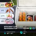 Outsunny 16L Portable Car Fridge, -20℃ to 10℃ Adjustable Temperature - Khaki/Grey - 4