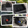 PawHut Pet Stroller Pushchair Foldable Travel Dog Cat Carriage w/ Reversible Handle Brake Basket - 9