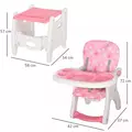 HOMCOM HDPE 3-in-1 Baby Booster High Chair Pink - 3