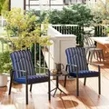 Outsunny Three-Piece Reclining Chair Set - Blue - 9