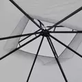 Outsunny 3 x 3(m) Garden Gazebo Patio Party Tent Shelter Outdoor Canopy Double Tier Sun Shade Metal Frame Netting, Light Grey - 9