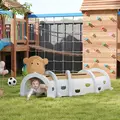 AIYAPLAY Monkey-Design Kids Play Tunnel for Crawling, Climbing, for ages 3-6 Years, Brown - 2