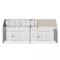PawHut Metal Rabbit Run Playpen, Guinea Pig Cage, 220 x 103 x 103cm, Beige - 9
