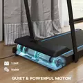 SPORTNOW 2.5HP Walking Pad, 1-6km/h Folding Treadmill with Remote Control and LED Display for Home Gym Office, Blue - 4