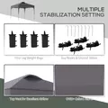 Outsunny 3 x 3(M) Pop Up Gazebo, UPF 50+ Foldable Canopy Tent with Wheeled Carrybag, 4 Leg Weight Bags, Height Adjustable Marquee Shelter 1 person easy setup for Outdoor Garden Patio Party, Dark Grey - 7