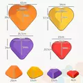 AIYAPLAY 11-Piece Heart-Shaped Kids Balance Stepping Stones and Motor Skills, Multicoloured - 3