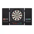 HOMCOM Electronic Dartboard Set, 27 Games Modes and 202 Variations, LED & 12 Soft Tip Darts and Cabinet to Storage, Ready-to-Play Multi-Game Option Darts Machine - 1