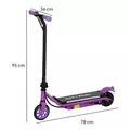AIYAPLAY Electric Scooter for Kids Aged 6-14 Years, with Colourful Lights, Purple - 3
