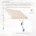Outsunny 3x1.5m  Adjustable Outdoor Aluminium Frame Awning Beige - 5