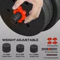 HOMCOM 20kg 2 IN 1 Adjustable Dumbbells Weight Set, Dumbbell Hand Weight Barbell for Body Fitness, Lifting Training for Home, Office, Gym, Black - 6