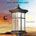 Outsunny Set of Two 1.8m Traditional Style Solar Lamp Posts - Black - 5