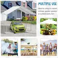 Outsunny 3 x 6m Heavy Duty Carport Garage Car Shelter Galvanized Steel Outdoor Open Canopy Tent Water UV Resistant Waterproof, White - 5