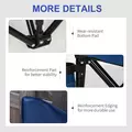 Outsunny 6 Seater Folding Camping Chair with Cup Holder & Carry Bag - Blue - 5