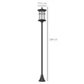 Outsunny Set of Two 1.8m Traditional Style Solar Lamp Posts - Black - 3