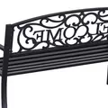 Outsunny 126Lx60Wx85H cm Steel Bench-Black - 8