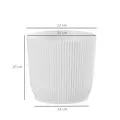 Outsunny Set of Two Ф22cm Planters - White - 3