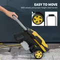 Outsunny 1800W 150-Bar Pressure Washer, with Adjustable Nozzle - Yellow - 8
