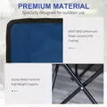 Outsunny 6 Seater Folding Camping Chair with Cup Holder & Carry Bag - Blue - 4