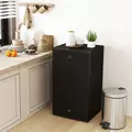 HOMCOM 91L Freestanding Under-Counter Fridge with Lock - Black - 9