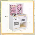 AIYAPLAY Kids Play Kitchen, Pretend Play Kitchen with Realistic Oven, Stove, Sink, Kitchen, Accessories, White - 3
