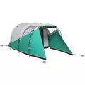 Outsunny Three-Man, 3000mm Water-Resistant Two-Room Tunnel Tent - Green - 1
