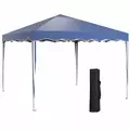 Outsunny 3 x 3cm Adjustable Height Pop-Up Gazebo, with Bag - Blue - 1